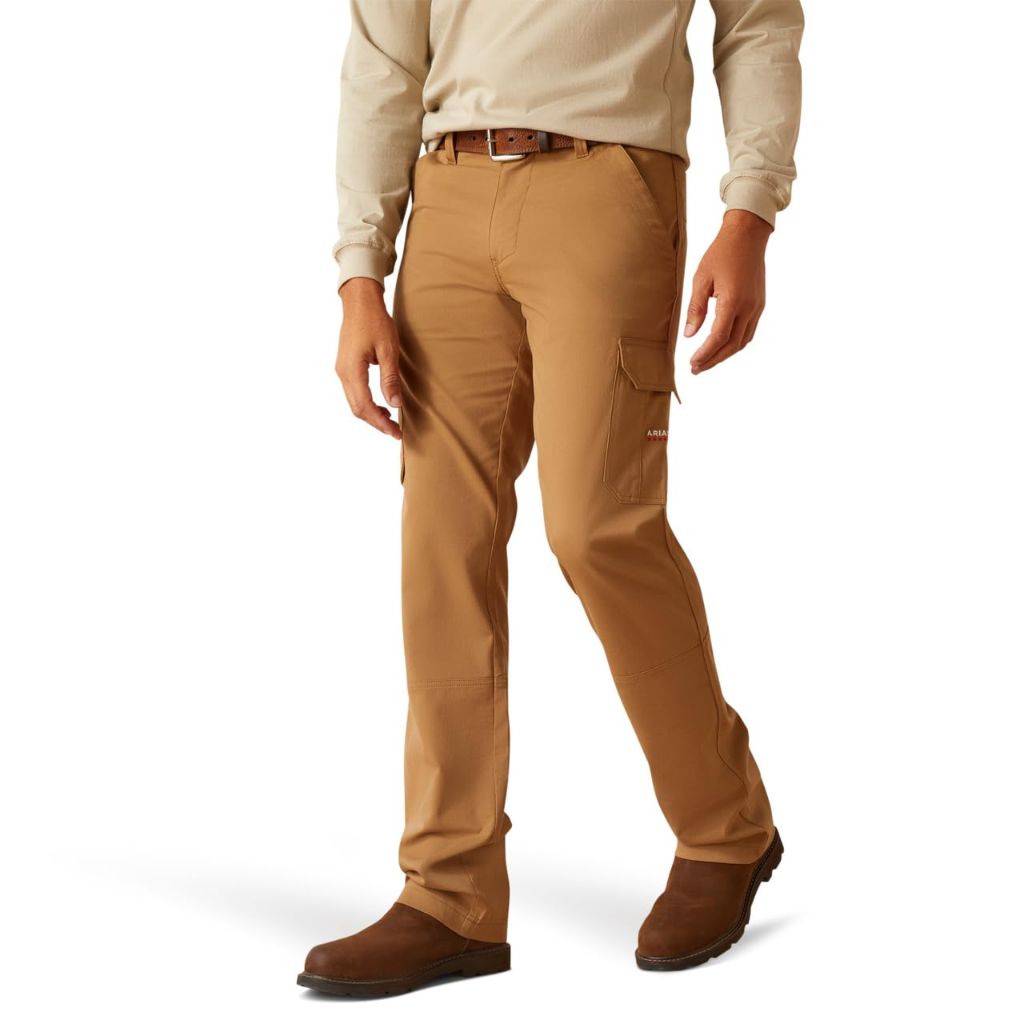 ARIAT Flame-Resistant M7 Slim Twill Straight Pant - Field Khaki, 35W x 38L