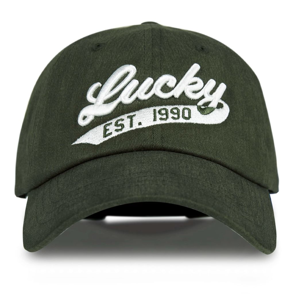 Lucky Brand Classic Cotton Adjustable Hat, 1990 Embroidered, Olive, SZ OS