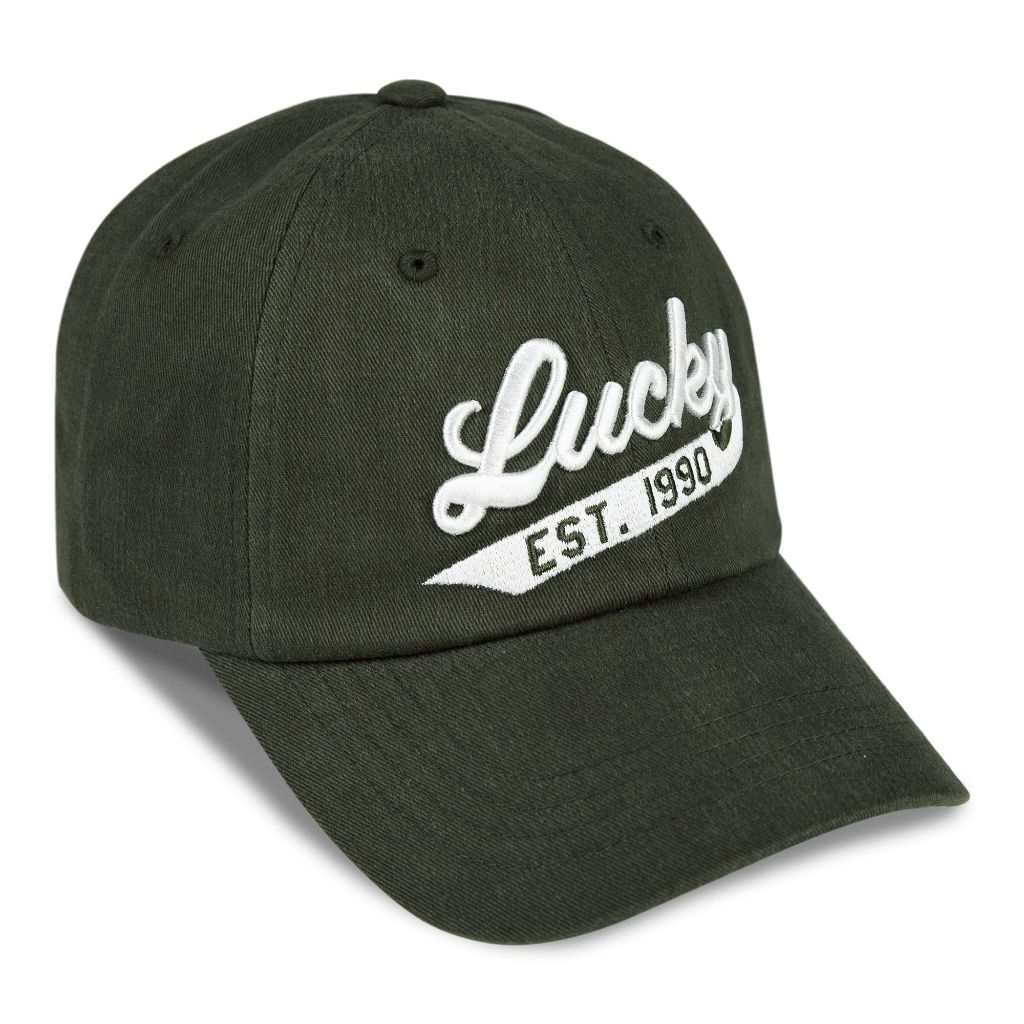 Lucky Brand Classic Cotton Adjustable Hat, 1990 Embroidered, Olive, SZ OS