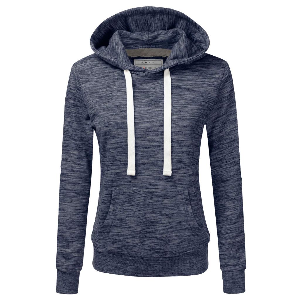 DOUBLJU Women's Basic Lightweight Pullover Sweater - Midnight Navy, XL