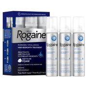 Men’s Rogaine 5% Minoxidil for Men Foam, Clinically Proven Regrowth for Thinning Hair, 3 x 2.11 oz