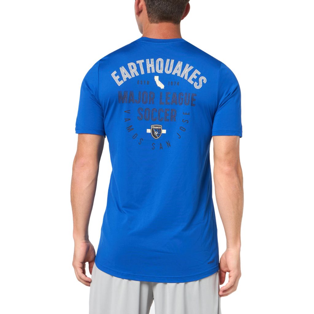 adidas Men's MLS Short Sleeve T-Shirt - San Jose Earthquakes, Royal Blue (Medium)