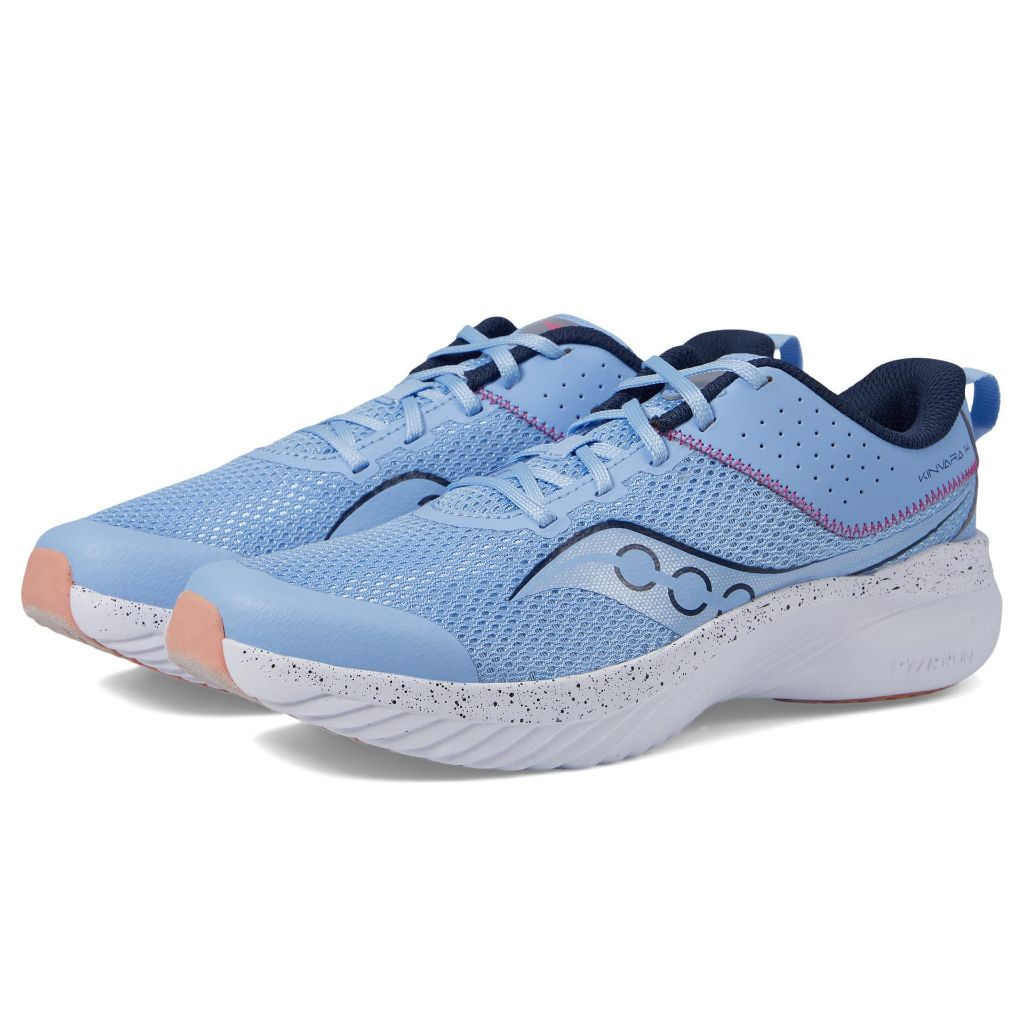 Saucony Kid's Kinvara 14 Lace To Toe Sneakers - Light Blue, Size 10.5 Wide Little Kid