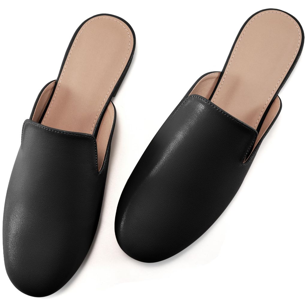 Reimferce Women's Slip-On Mules - Black, Size 8