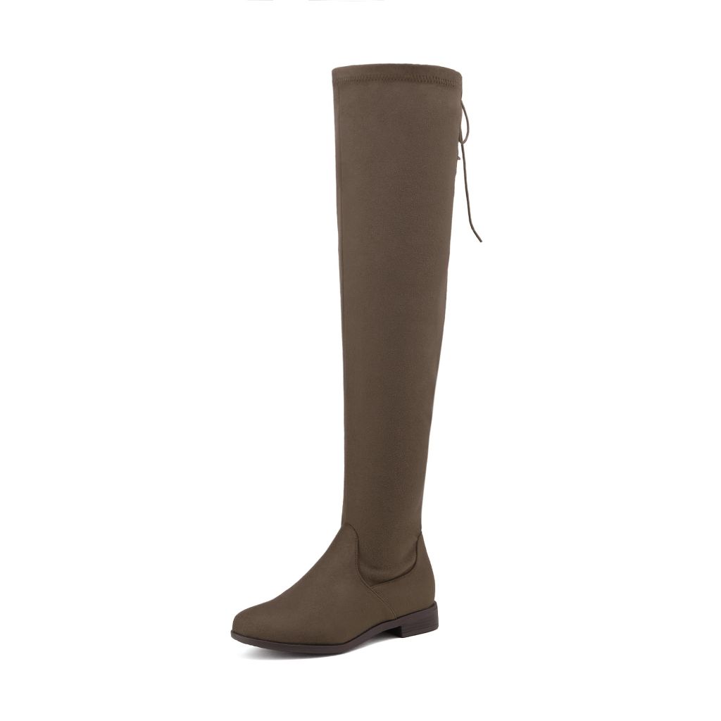 DREAM PAIRS Women's Uplace Over The Knee Riding Boots - Khaki, Size 8