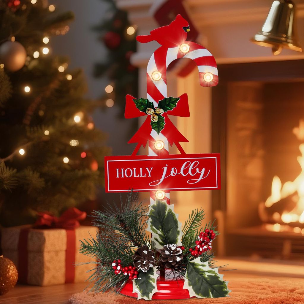 Wonder Garden Indoor Lighted Candy Cane Christmas Sign - 16" (2ct.)