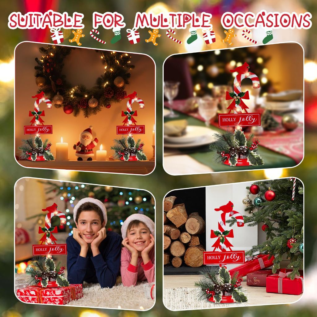 Wonder Garden Indoor Lighted Candy Cane Christmas Sign - 16" (2ct.)