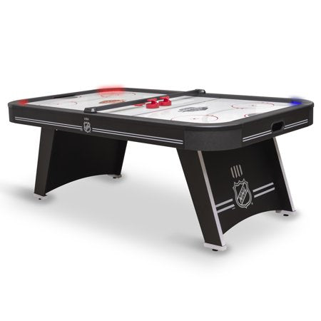 NHL Power Play Pro 84  Indoor Air Hockey Table with Overhead Projection LED Scoring and Light-up Power Corners