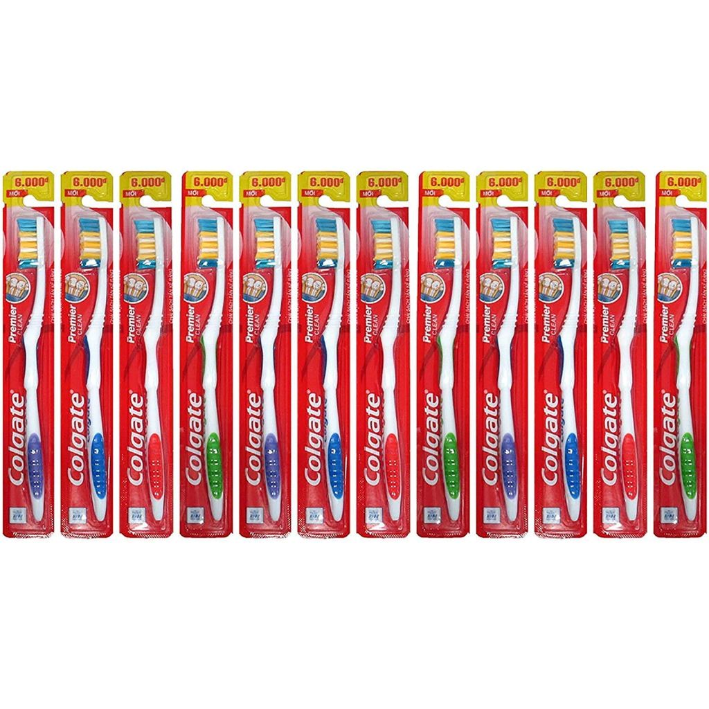 Colgate Toothbrushes Premier Extra Clean (Pack of 12 ), Multicolor