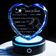 Light Up Best Friend Crystal Heart Birthday Gift
