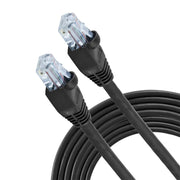 GE Cat5E Ethernet Cable Up to 100Mbps, Rated 100 Mhz, UTP for High Speed Internet Devices, RJ45 Connectors - Black, 6ft.