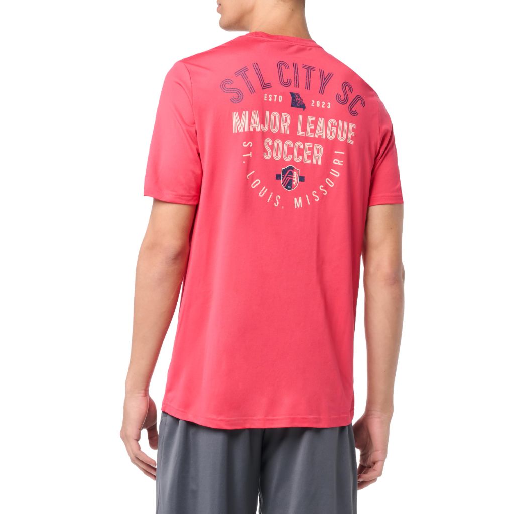 Adidas Men's St. Louis City SC Local Stoic Short Sleeve T-shirt | Power Pink SIZE XS