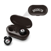 SOAR Officially Licensed NBA True Wireless Earbuds V.2 - Brooklyn Nets, Black