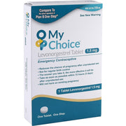 Ohm My Choice Emergency Contraceptive Pill. A Safe and Effective Way to Lower Your Chances to get Pregnant After unprotected Sex. Active Ingredient Levonorgestrel Tablet 1.5mg (1 Count (Pack of 1))