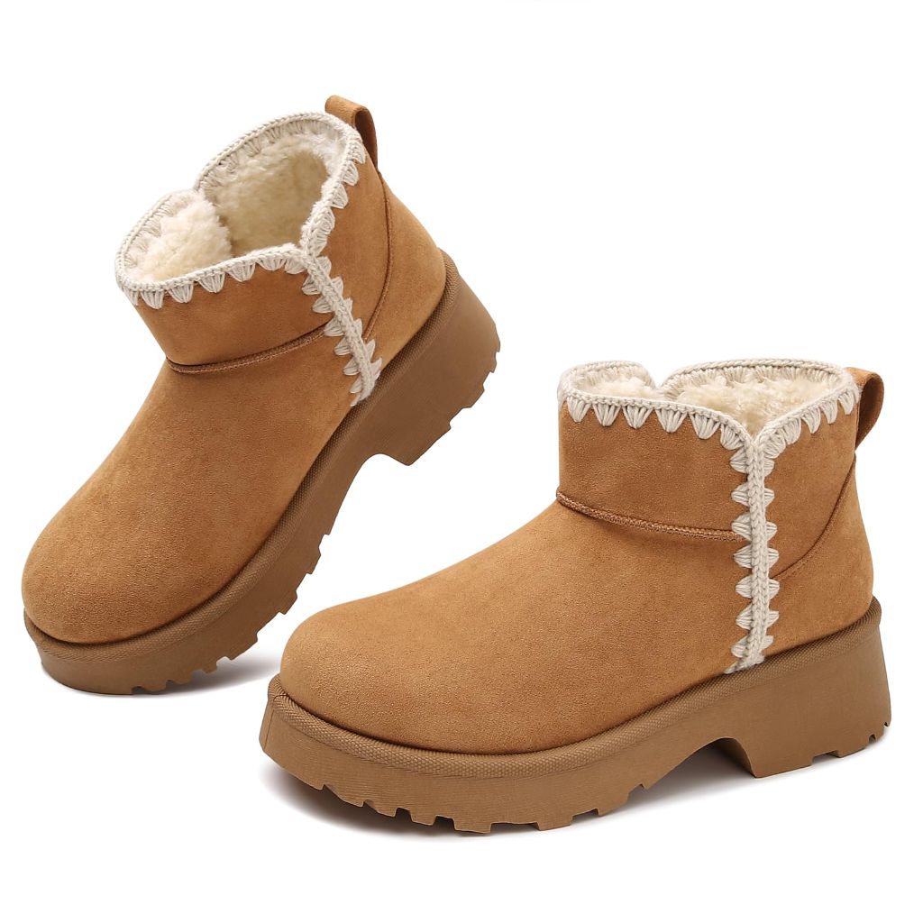 Goldnut Winter Brown Boots for Women - Shape Trim Chestnut