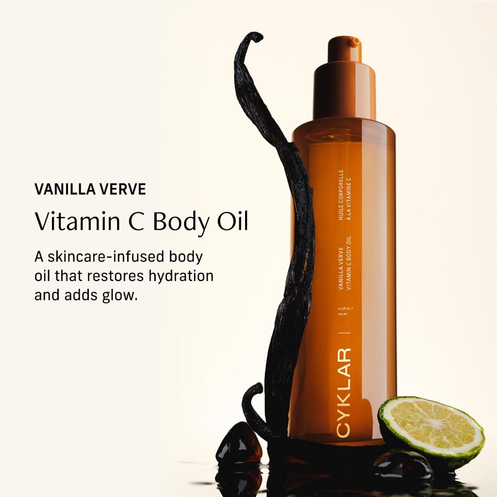 Cyklar Women's Vitamin C Moisturizing Body Oil - Vanilla Verve, 4.2 fl. oz.
