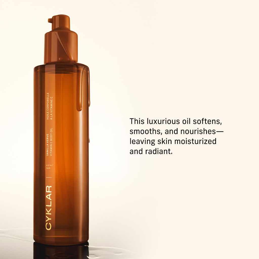 Cyklar Women's Vitamin C Moisturizing Body Oil - Vanilla Verve, 4.2 fl. oz.