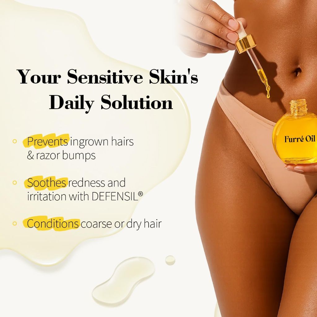Furré Oil Ingrown Hair Treatment Serum, After Shave Oil Soothes Redness & Itch, 1 fl. oz.