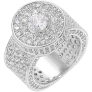 Orbelix 14K Gold Men's Large Ring with Moissanite (White)