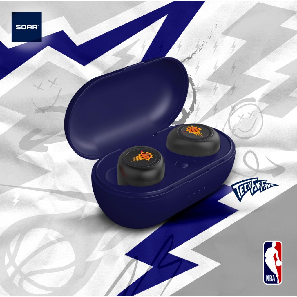 SOAR True Wireless Earbuds w/Charging Case - Phoenix Suns
