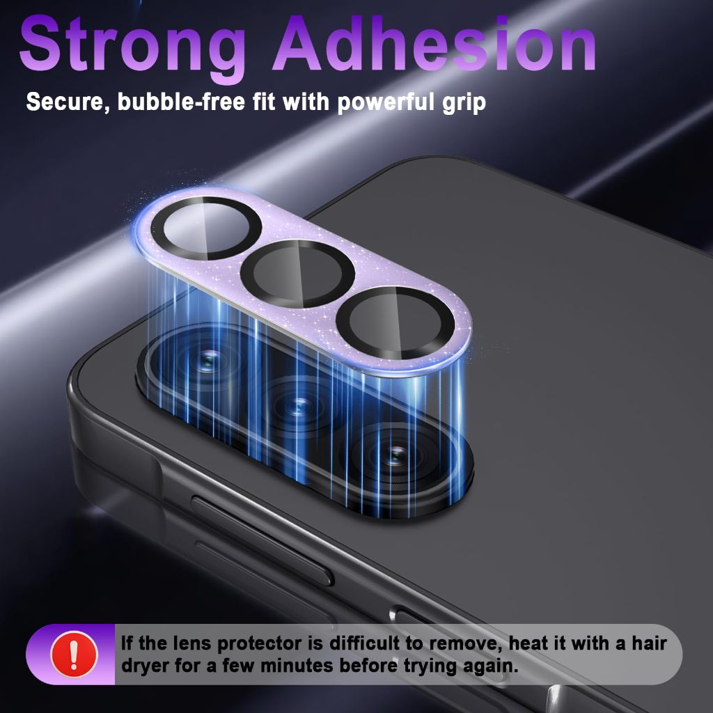 Camera Lens Protector for Samsung Galaxy A17 5G, 9H Hardness, Ultra-Thin Tempered Glass - Purple