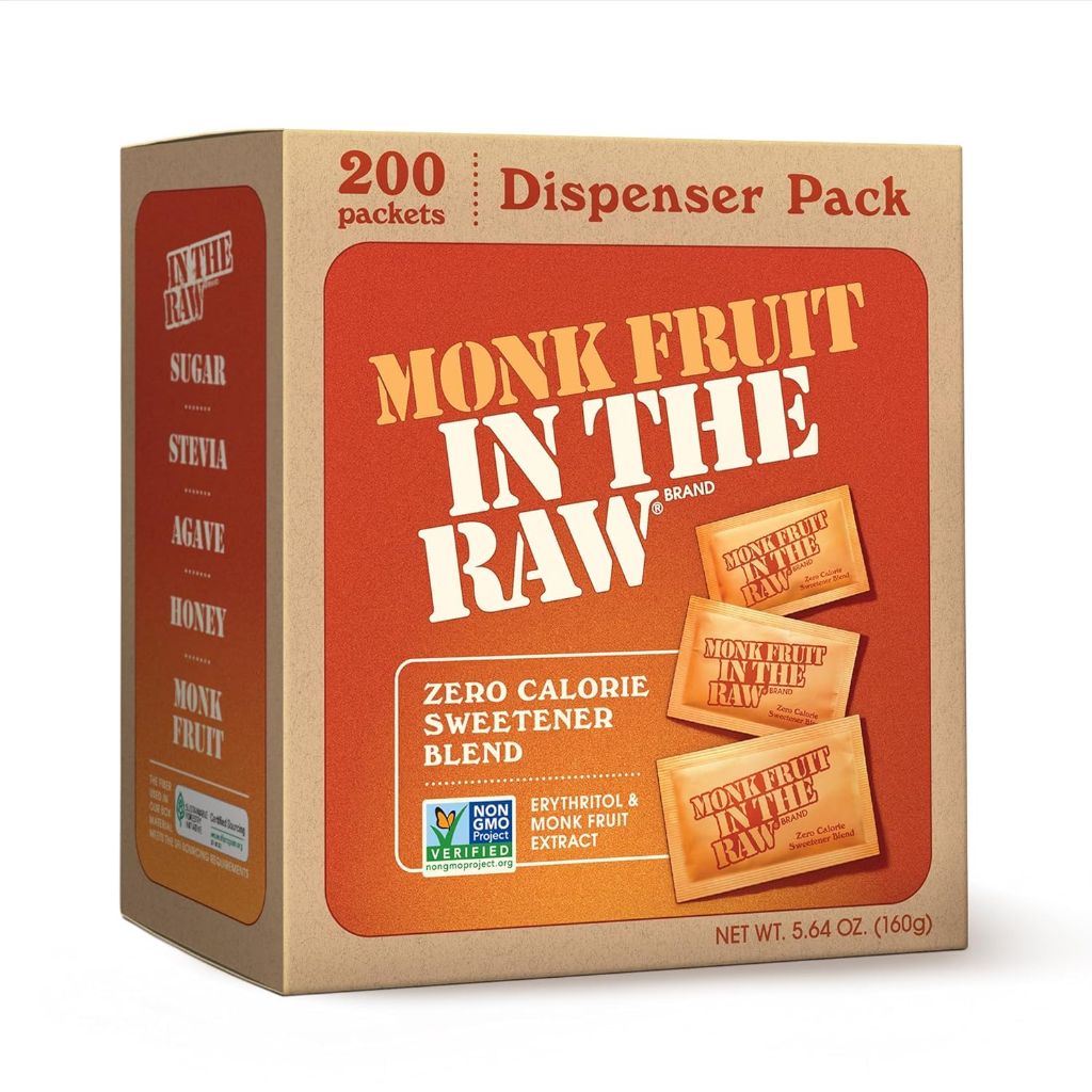 Monk Fruit In The Raw Sweetener Packets, 200ct.