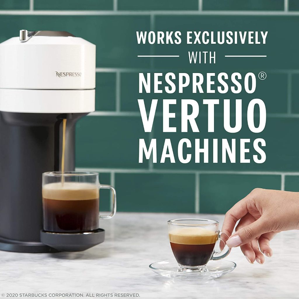 Starbucks Blonde Espresso Roast Capsules, Nespresso Vertuo Compatible, 10 Capsules Per Box (Pack of 1)