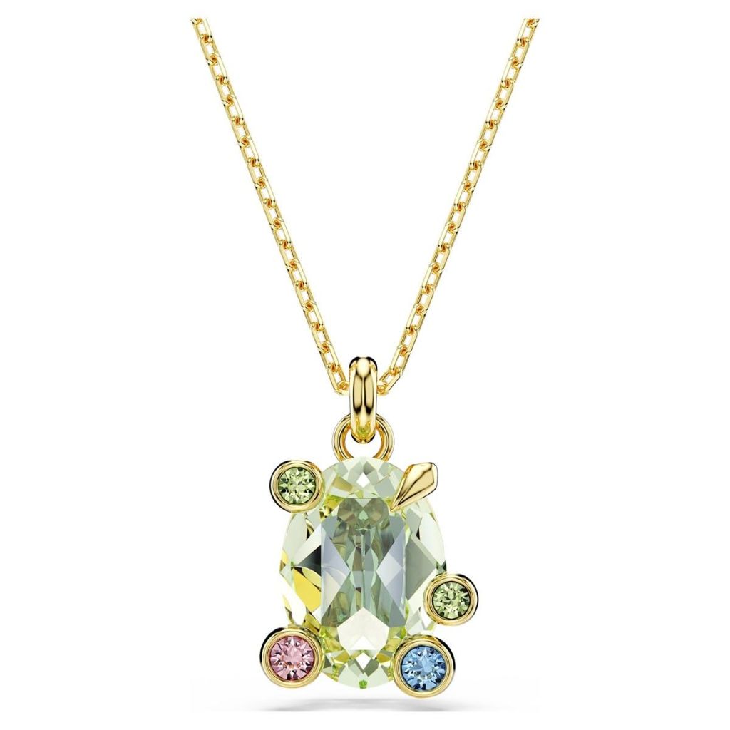 Swarovski Gema Pendant Necklace, Mixed Cuts - Gold-Tone Plated (5705816)
