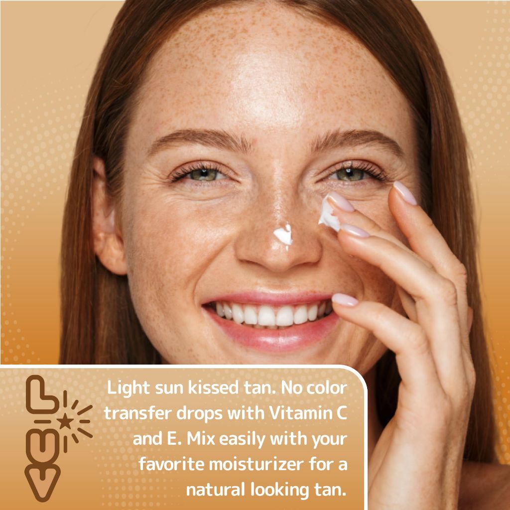 L-UV lit drops! Self-Tanning Drops for Light Sun Kissed Tan - 1.01 fl. oz.