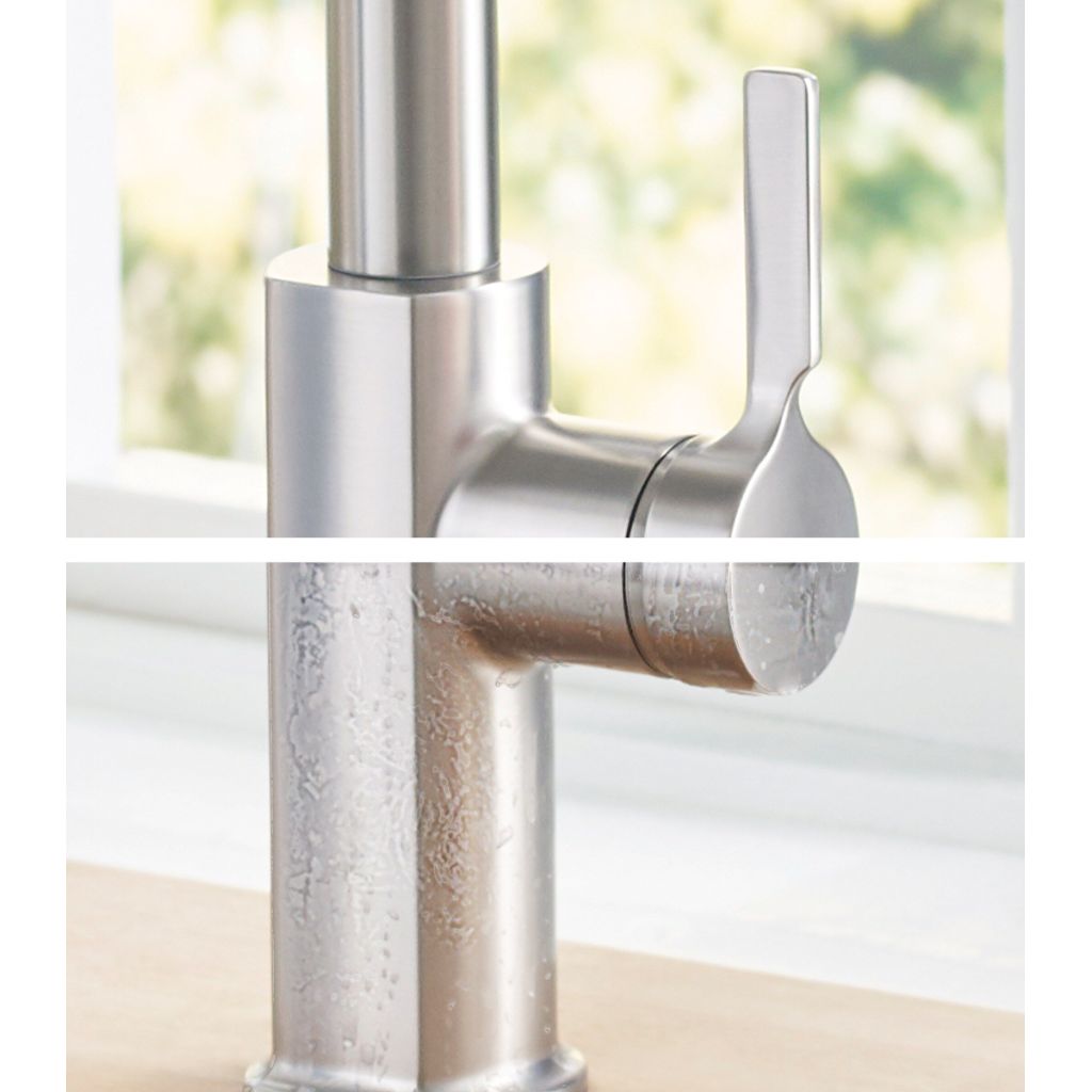 Allen + roth Palmetto Spot Resist Stainless Single Handle Pull-down Kitchen Faucet with Sprayer