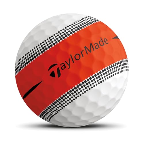 TaylorMade Golf Tour Response Stripe Ball Orange - 12 Pack