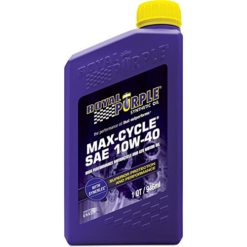 ROYAL PURPLE 1315 Max-Cycle SAE 10W-40 High Performance Motor Oil for Motorcycles & ATVs - 1 Quart