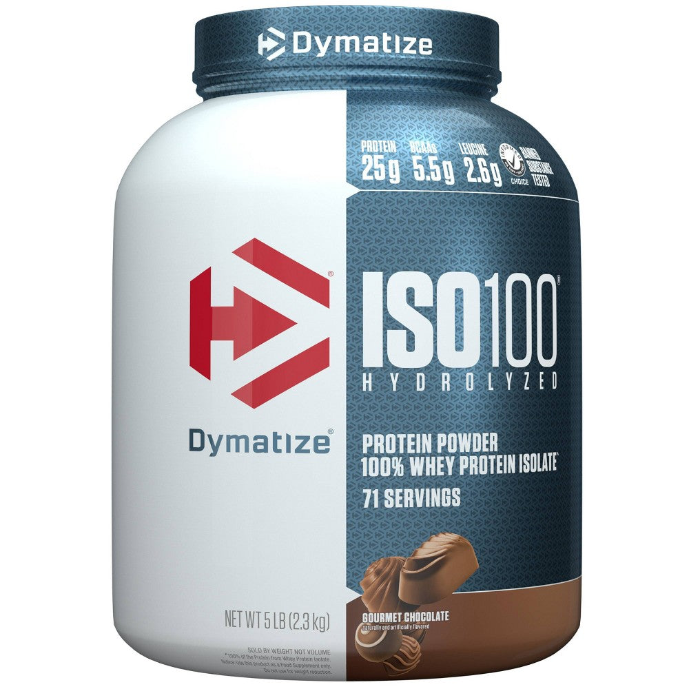 Dymatize ISO 100 Whey Isolate Protein Powder - Gourmet Chocolate, 5lbs
