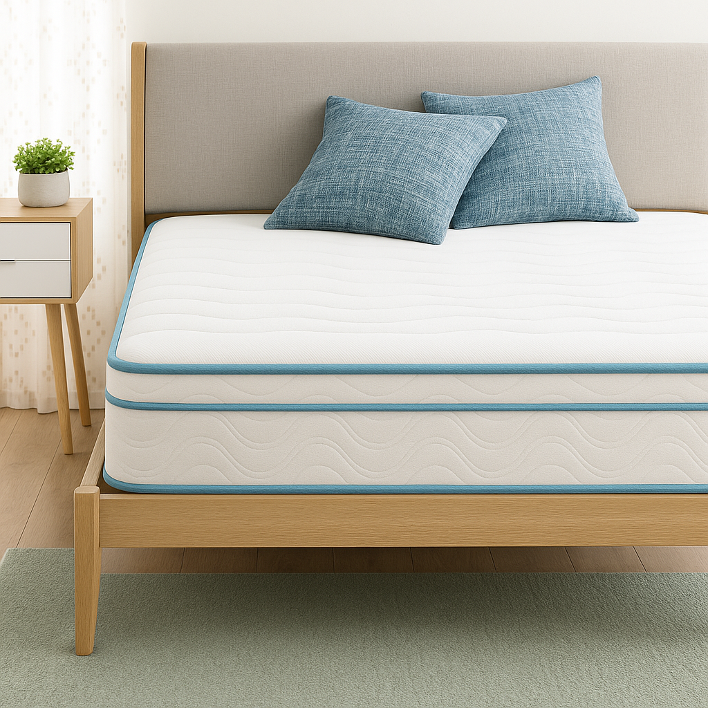 Linenspa 8 Inch Memory Foam and Innerspring Hybrid Mattress Full 8in Medium Firm Mattress Only