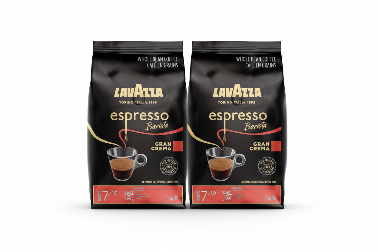 Lavazza Espresso Barista Gran Crema Medium Roast Whole Bean Coffee 2.2 lb. Bag (2 Pack)