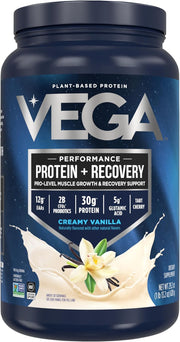 Vega Performance Protein + Recovery Powder - Creamy Vanilla, 1.8lb.