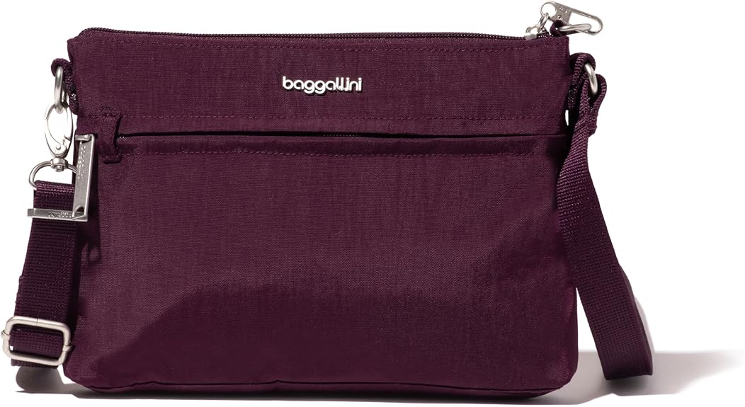 Baggallini Securtex Memento Crossbody Bag  - Mulberry (Purple)