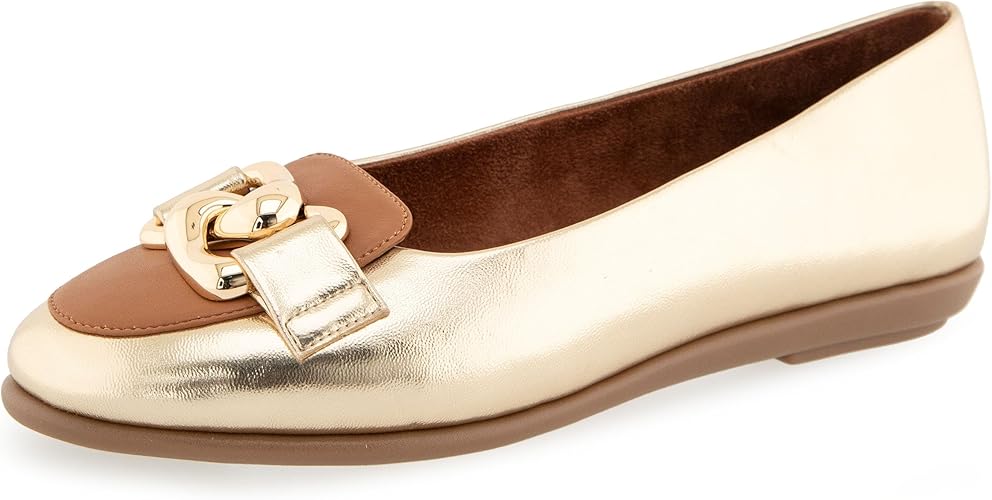 Aerosoles Women's Bell Ballet Flats - Gold/Tan, Size 5.5