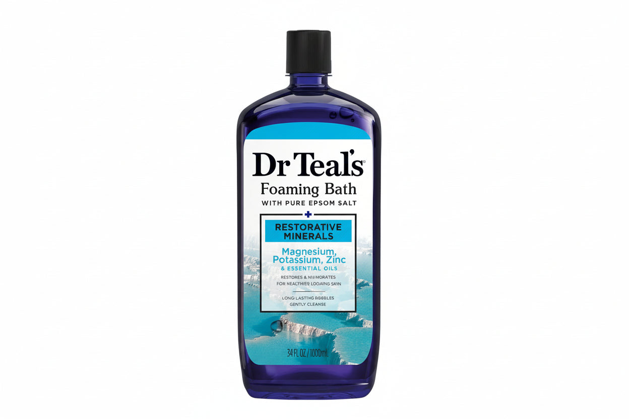 Dr Teal's Foaming Bath with Pure Epsom Salt, Restorative Minerals, 34 fl. oz.