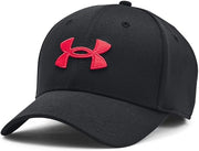 Under Armour Unisex Blitzing China Embroidered Stretch Fit Hat - Black/Red, XL/XXL