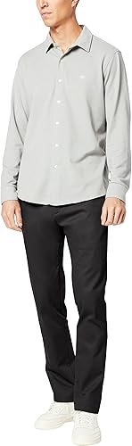 Dockers Men's Slim Fit Signature Khaki Lux Cotton Stretch Pants - Black, 36W x 34L
