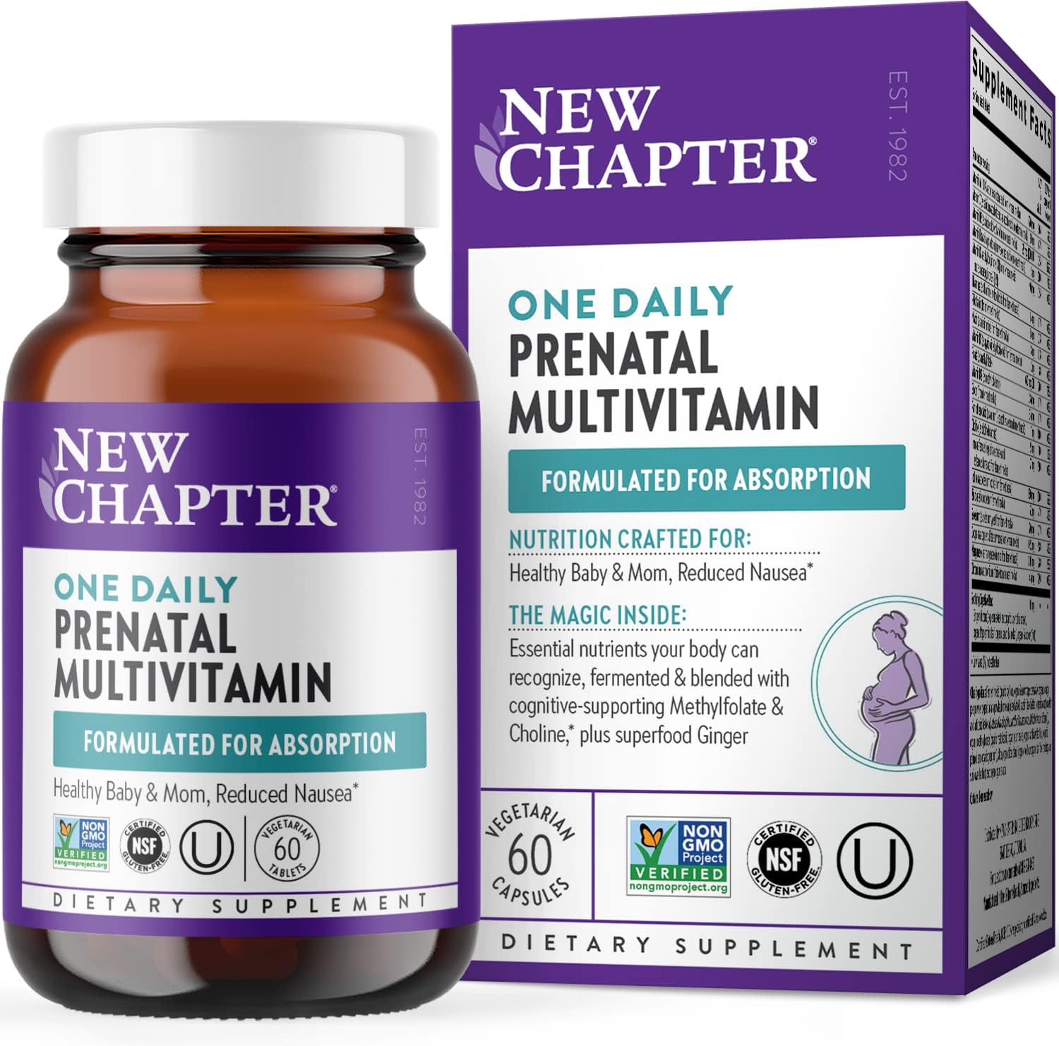 New Chapter One Daily Prenatal Multi Vitamin - 60 Capsules