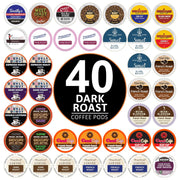 Bold and Dark Roast Coffee Keurig K-Cup Pods - Variety Pack Sampler, 40ct