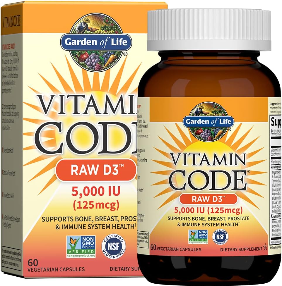 Garden of Life Vitamin Code Raw D3 5000 IU - 60 Capsules
