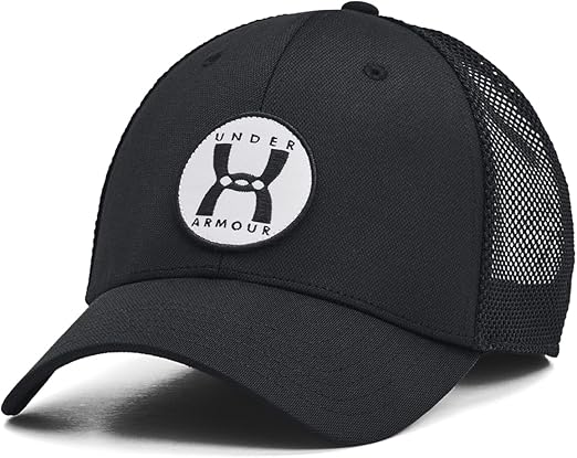 Under Armour Unisex Essential Blitzing Adjustable Trucker Hat - Black, OSFM