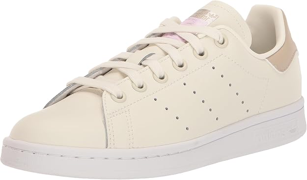 adidas Originals Women's Stan Smith Sneakers - Off White/Wonder Beige/Silver Metallic, Size 10