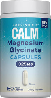 Natural Vitality Calm Magnesium Glycinate, 325mg - 180 Capsules