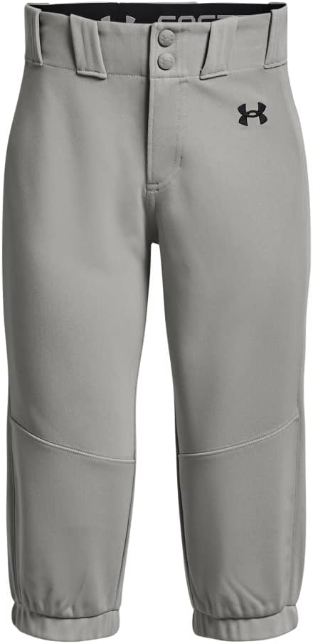Under Armour Girls' Utility Softball Pants - Gray/Black, Size XS