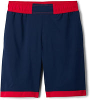 Columbia Boys' Sandy Shores Board Shorts - Collegiate Navy/Mountain Red, XS