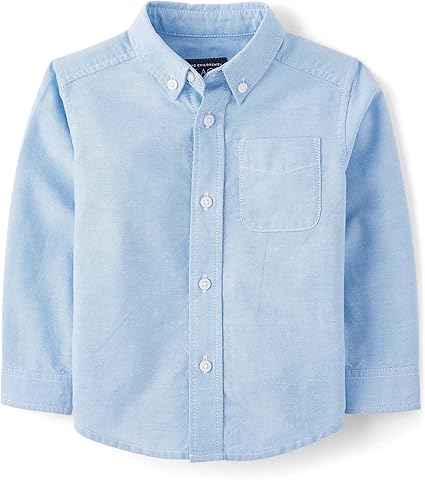 The Children's Place Toddler Oxford Button Down Shirt - Light Blue, Size 2T